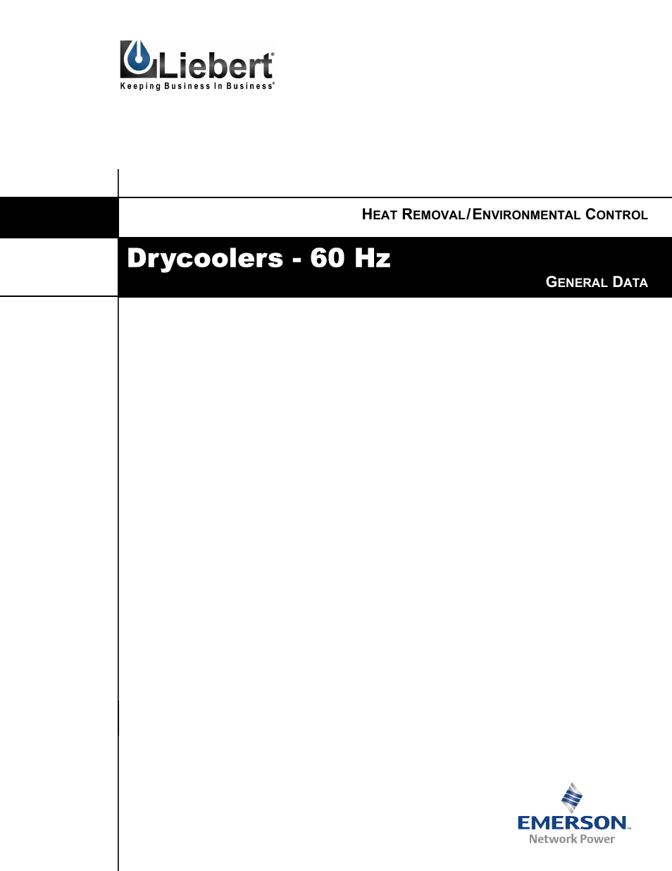 Liebert EMERSON 60 HZ User Manual | 20 pages
