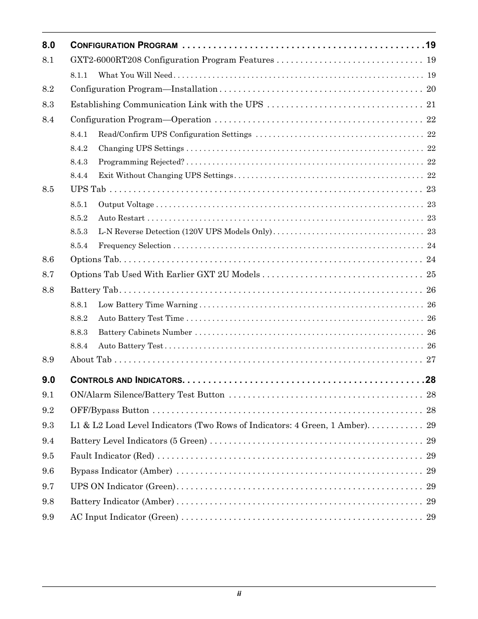 Liebert GXT2-6000 RT208 User Manual | Page 4 / 52