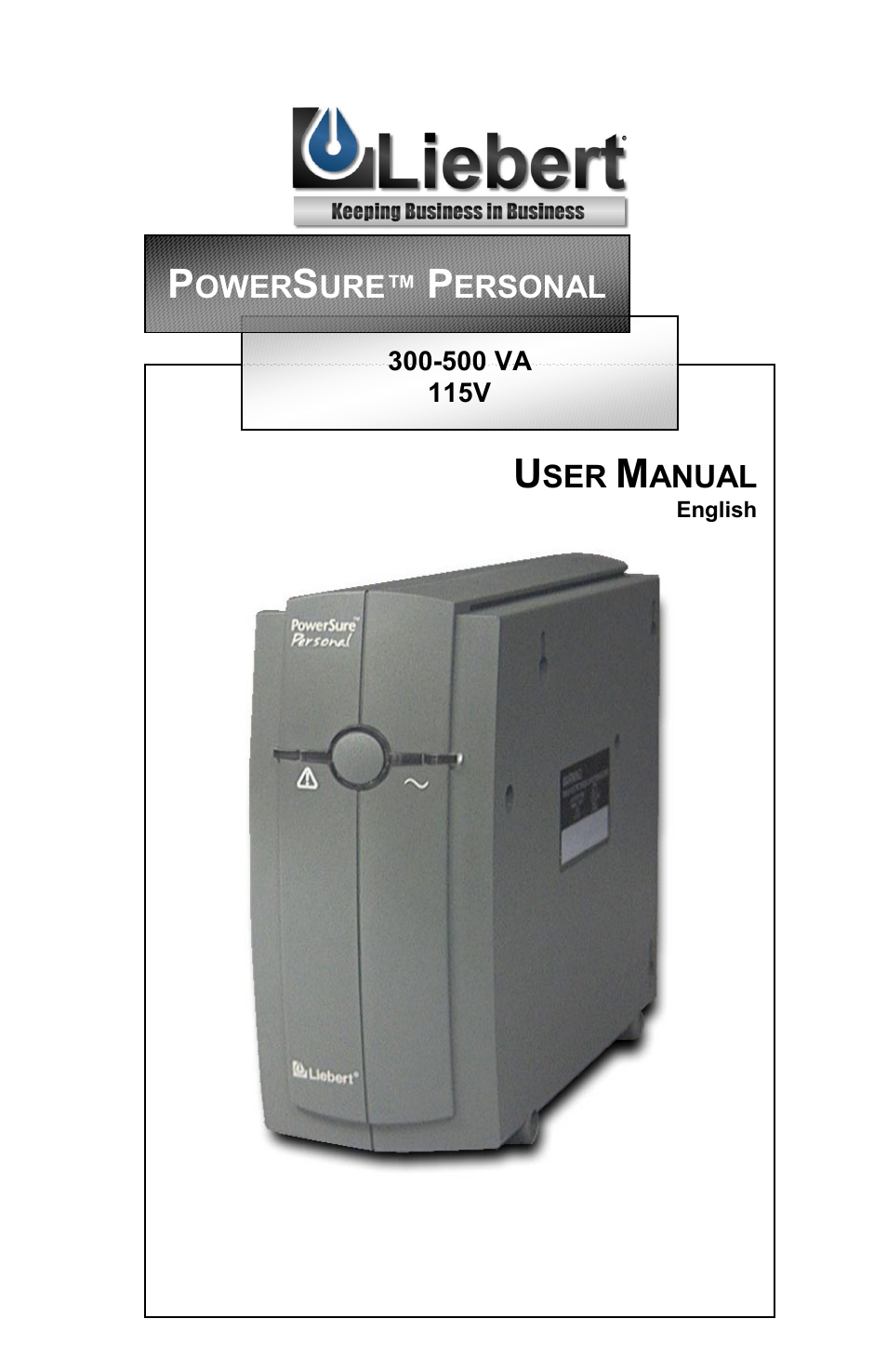 Liebert PowerSure Personal User Manual | 12 pages
