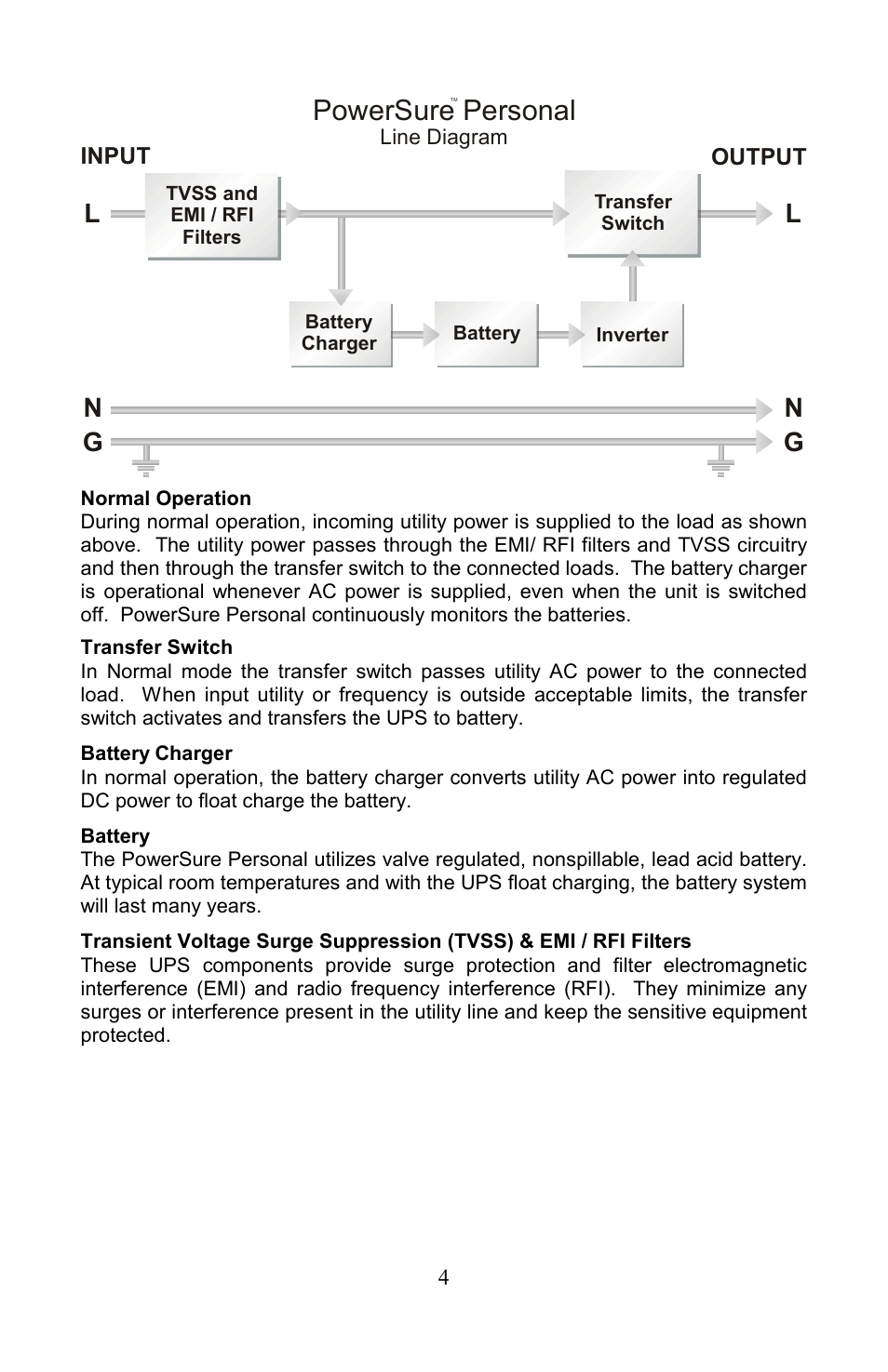 Powersure personal, Ln g | Liebert PowerSure Personal User Manual | Page 4 / 12