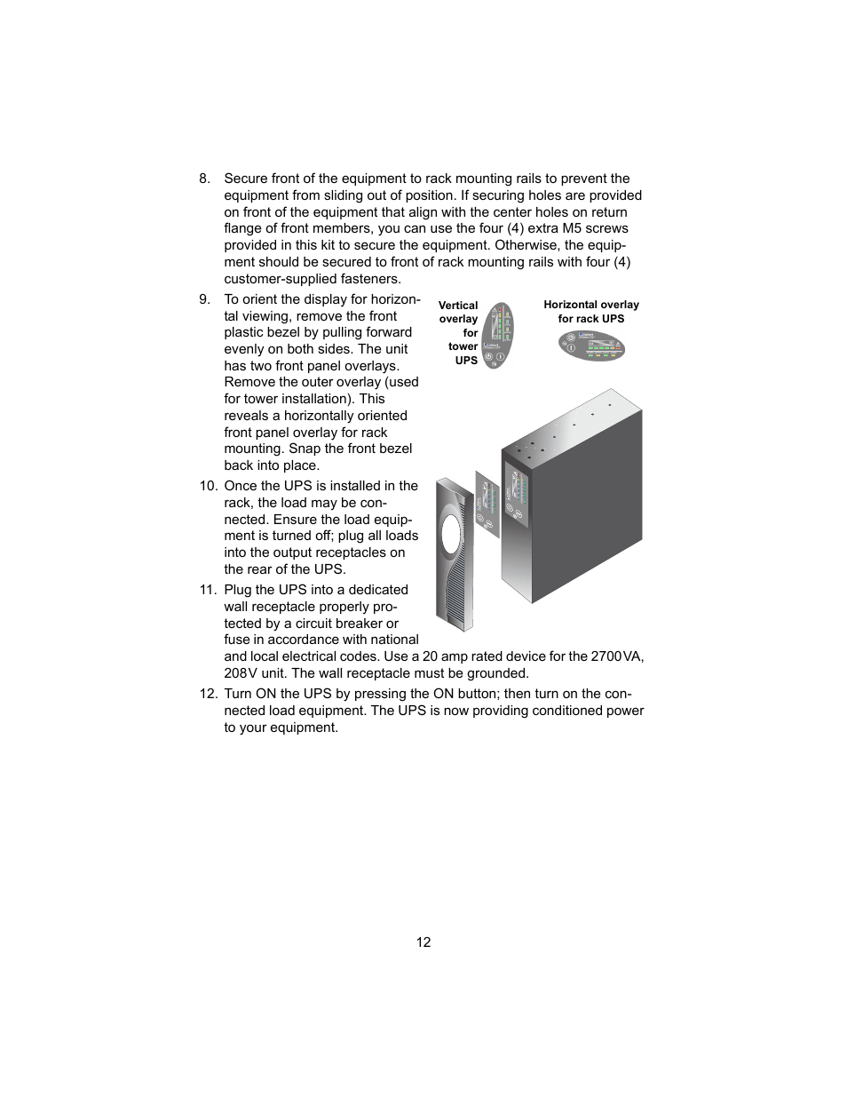 Liebert 208V User Manual | Page 16 / 40