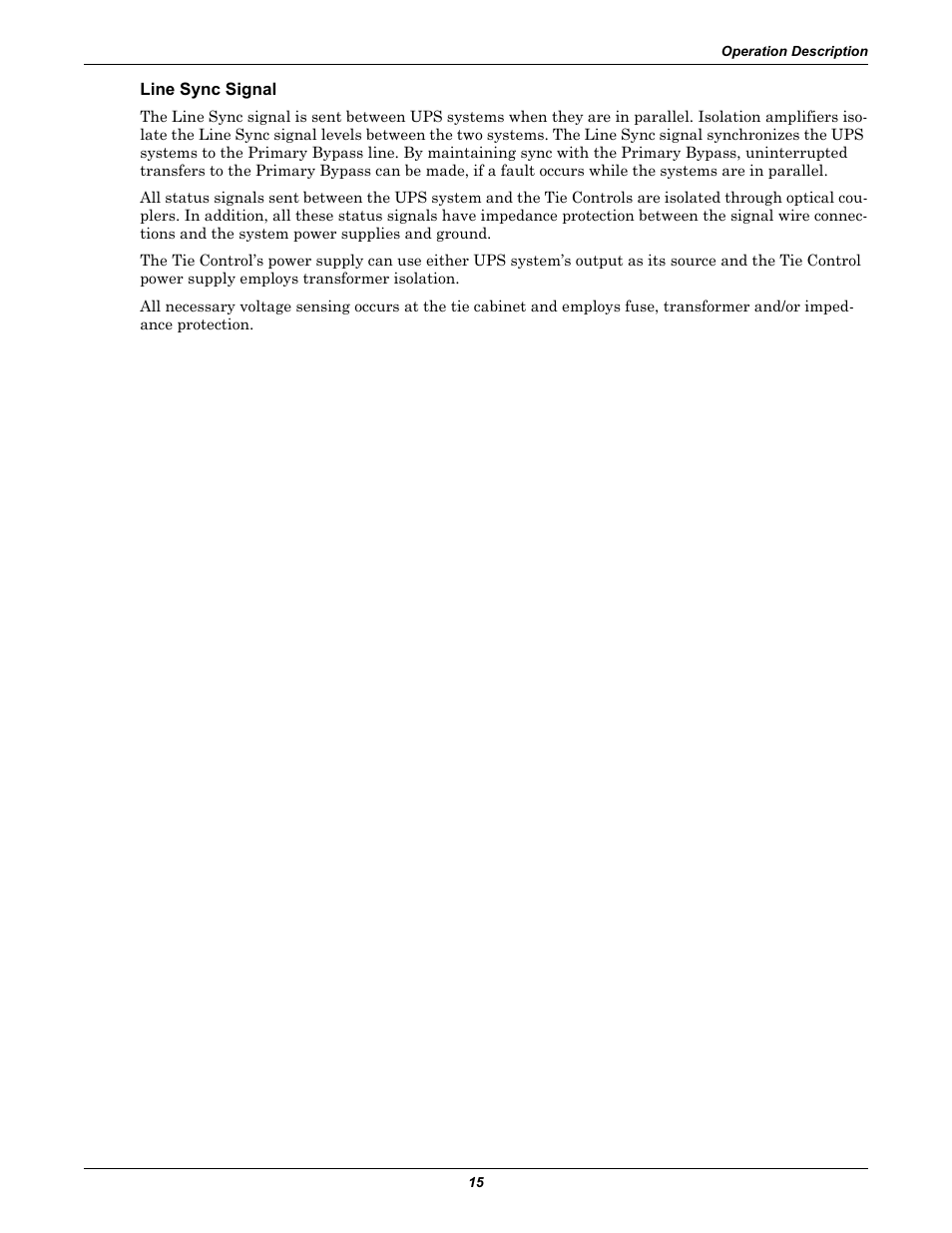 Line sync signal | Liebert Series 610 User Manual | Page 19 / 44