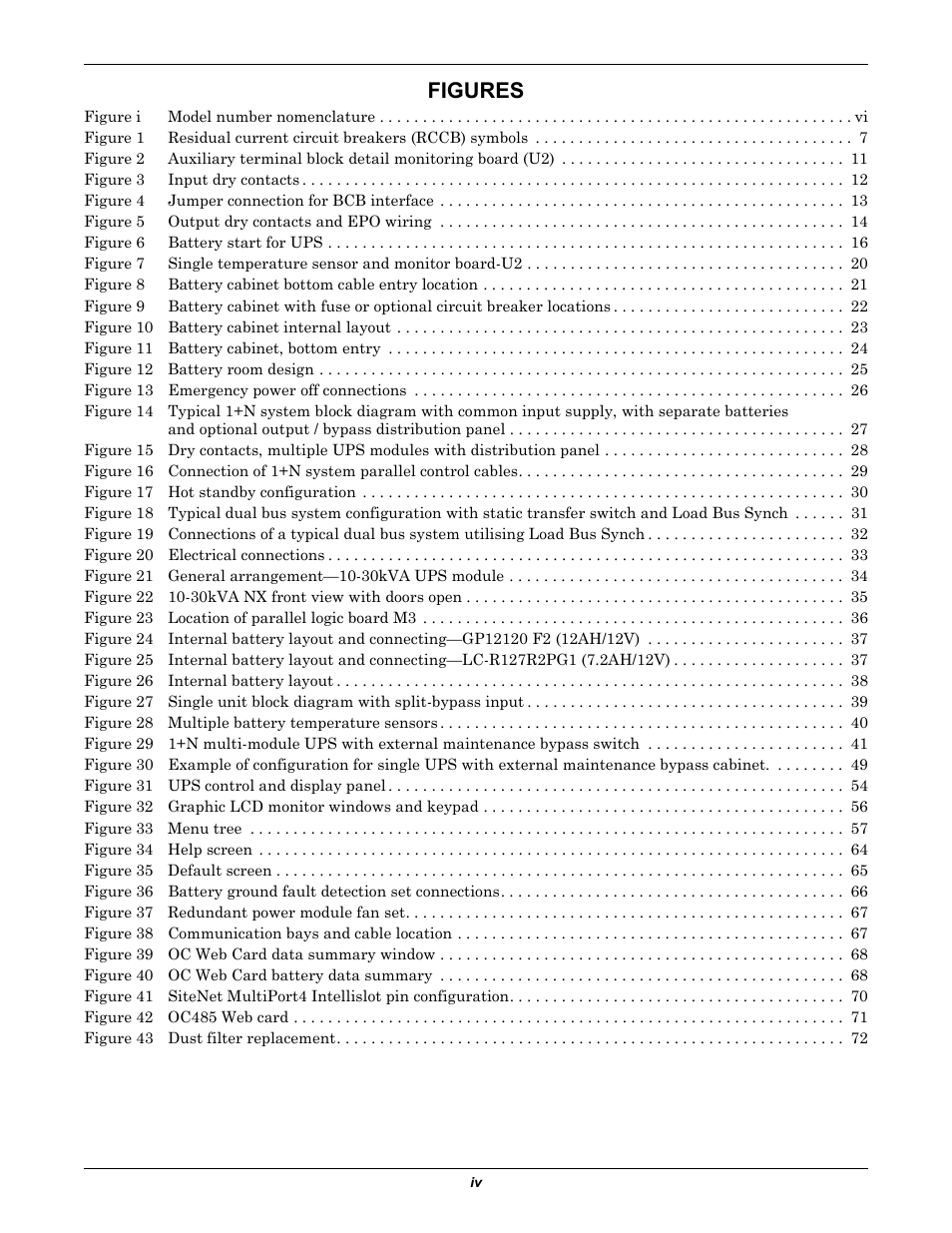 Figures | Liebert Emerson NX UPS System User Manual | Page 6 / 88