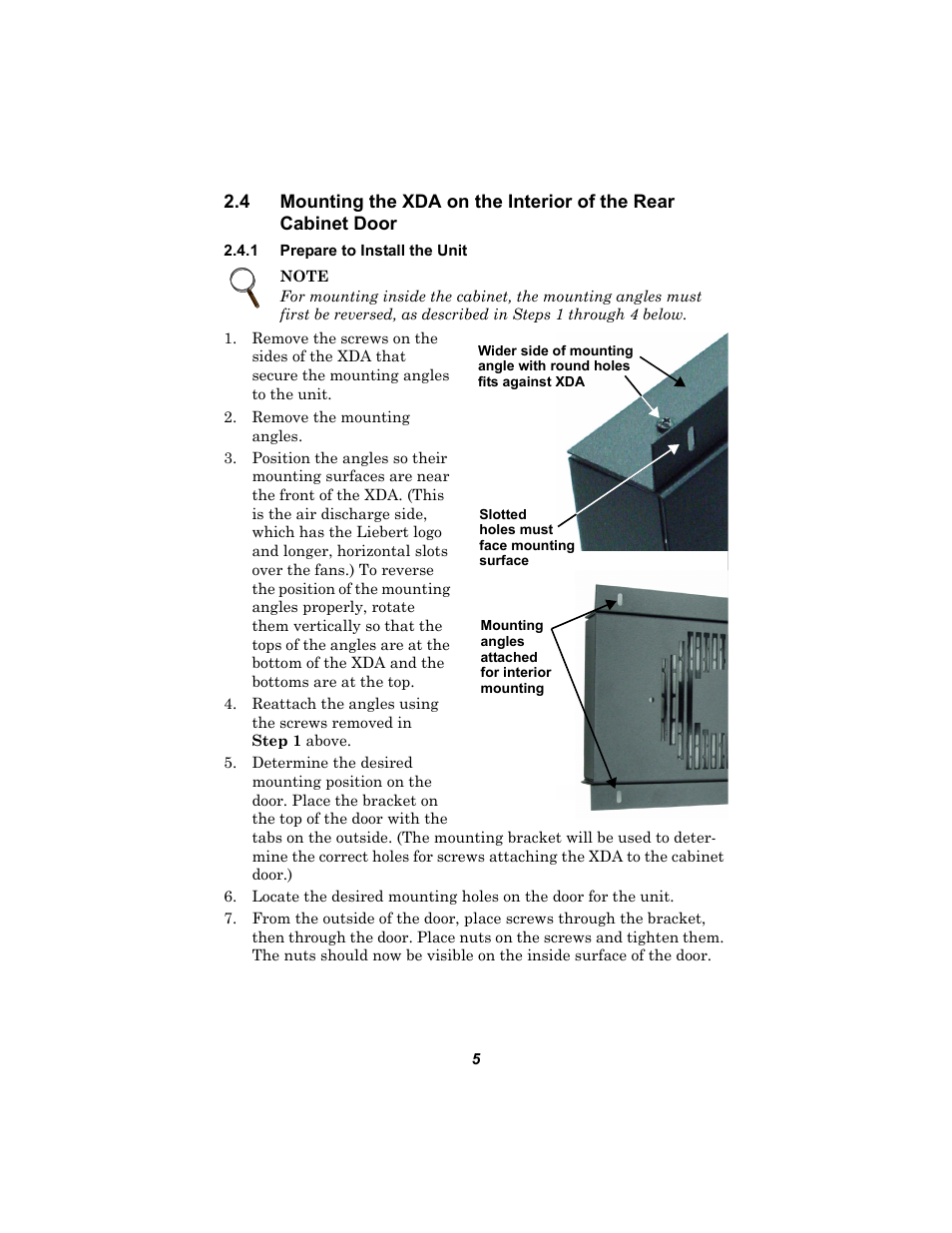1 prepare to install the unit | Liebert Air Flow Enhander XDA User Manual | Page 9 / 16
