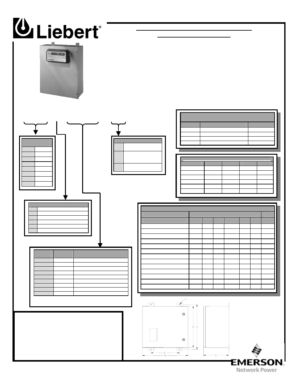 Liebert F277Y800-03 User Manual | 1 page