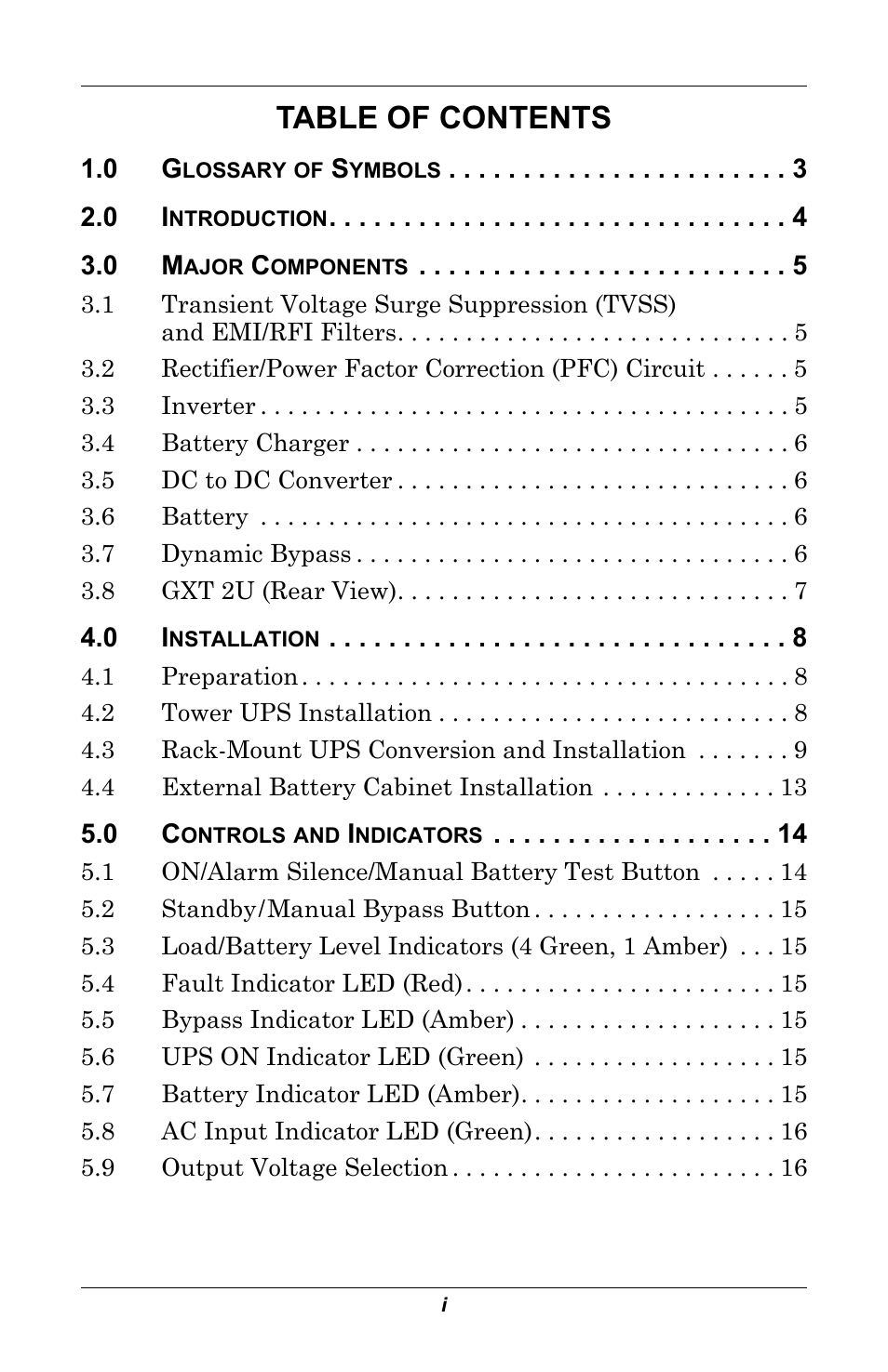 Liebert GXT 2U User Manual | Page 3 / 44