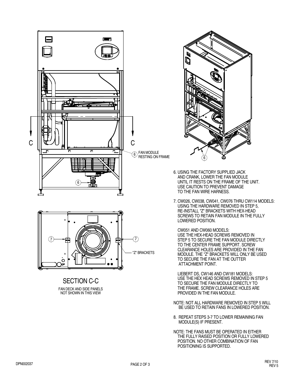 Liebert EC FAN CW076 THRU CW114 User Manual | Page 2 / 3