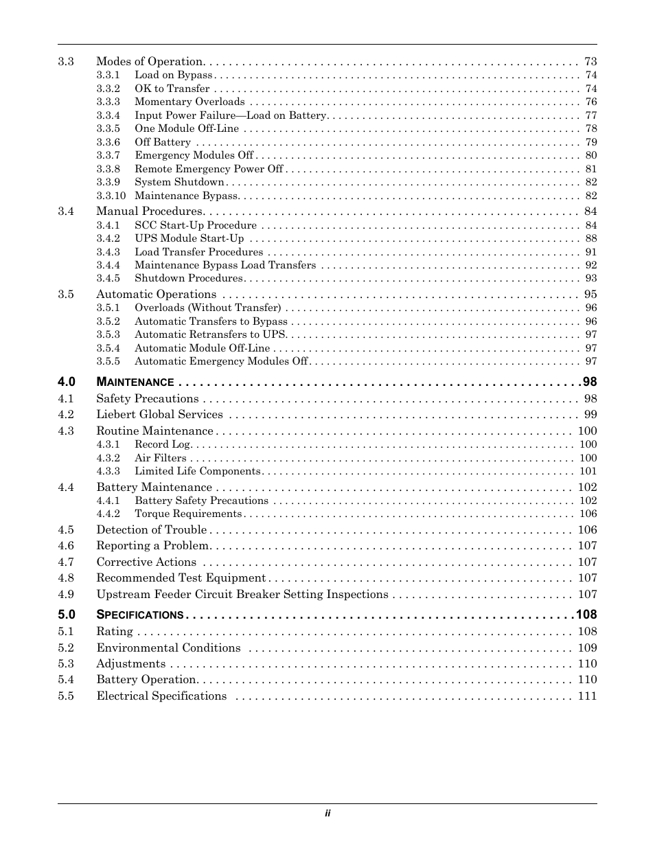 Liebert 1000kVA User Manual | Page 4 / 120