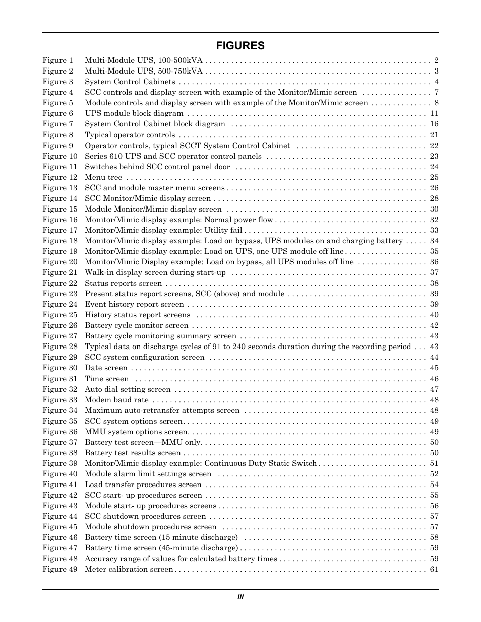 Figures | Liebert 1000kVA User Manual | Page 5 / 120