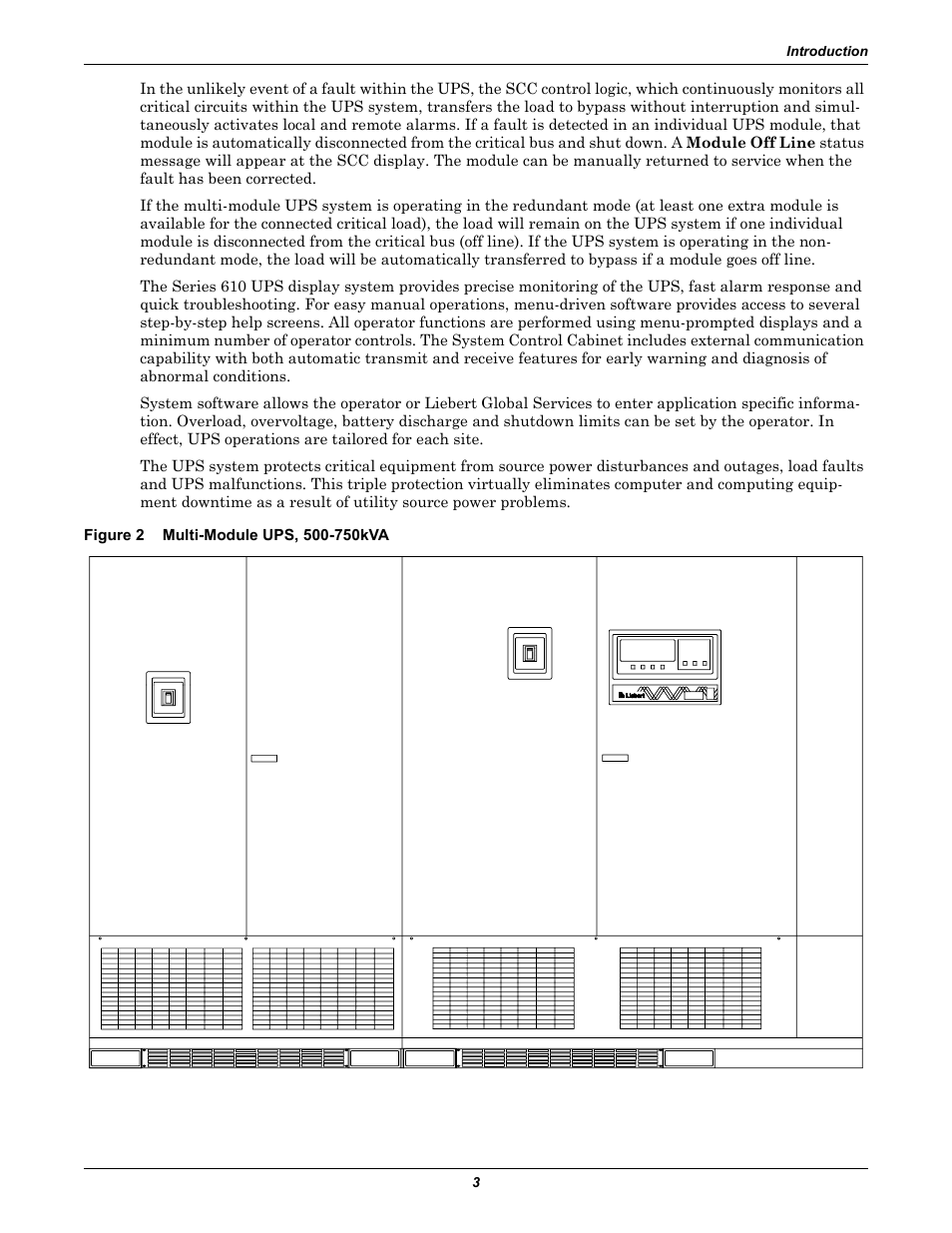 Figure 2 multi-module ups, 500-750kva, Figure 2, Multi-module ups, 500-750kva | Liebert 1000kVA User Manual | Page 9 / 120