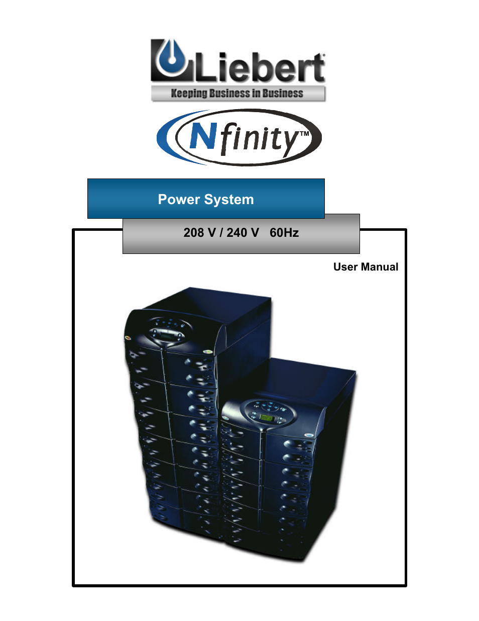 Liebert Nfinity 208 V / 240 V 60Hz User Manual | 45 pages