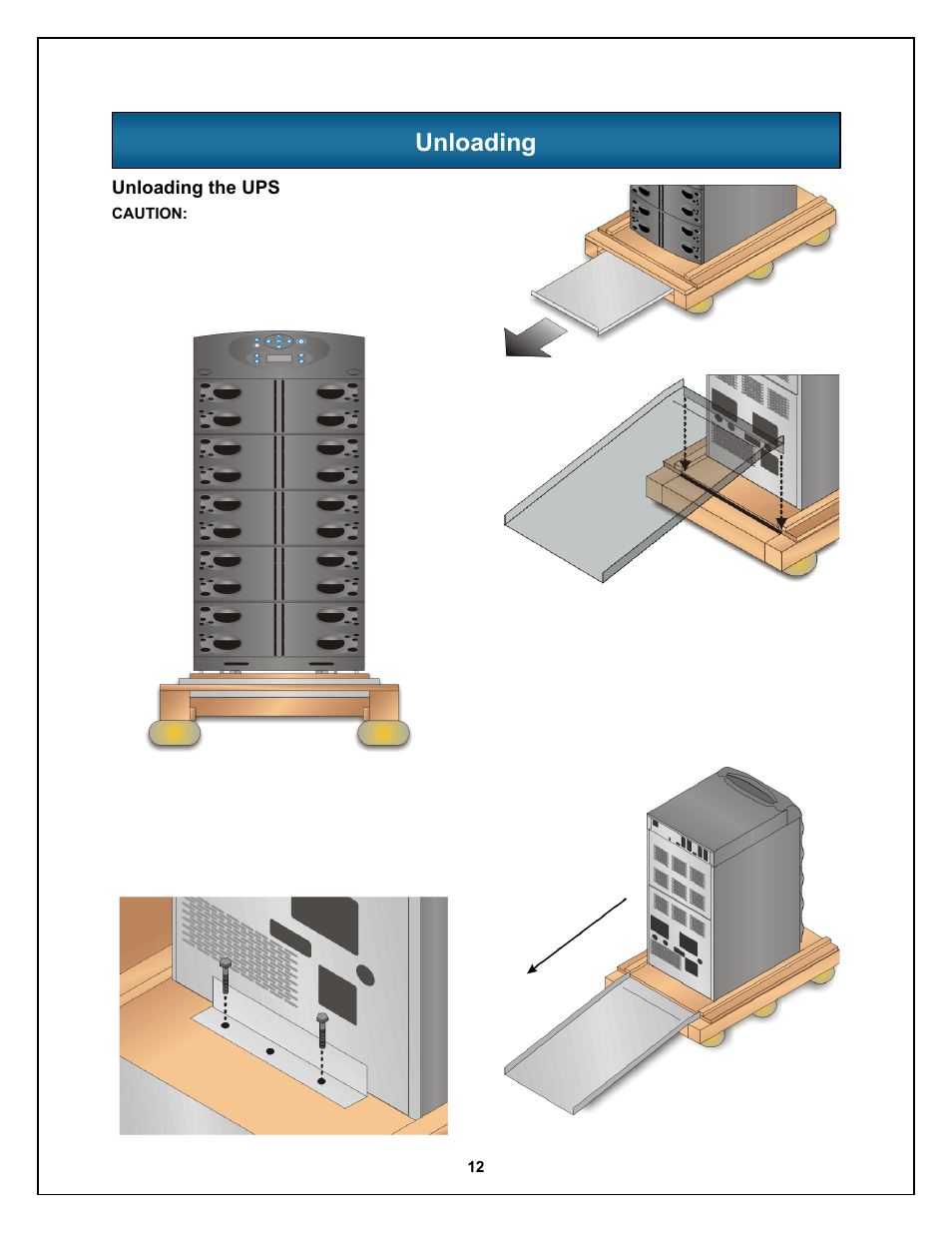 Unloading | Liebert Nfinity 208 V / 240 V 60Hz User Manual | Page 14 / 45