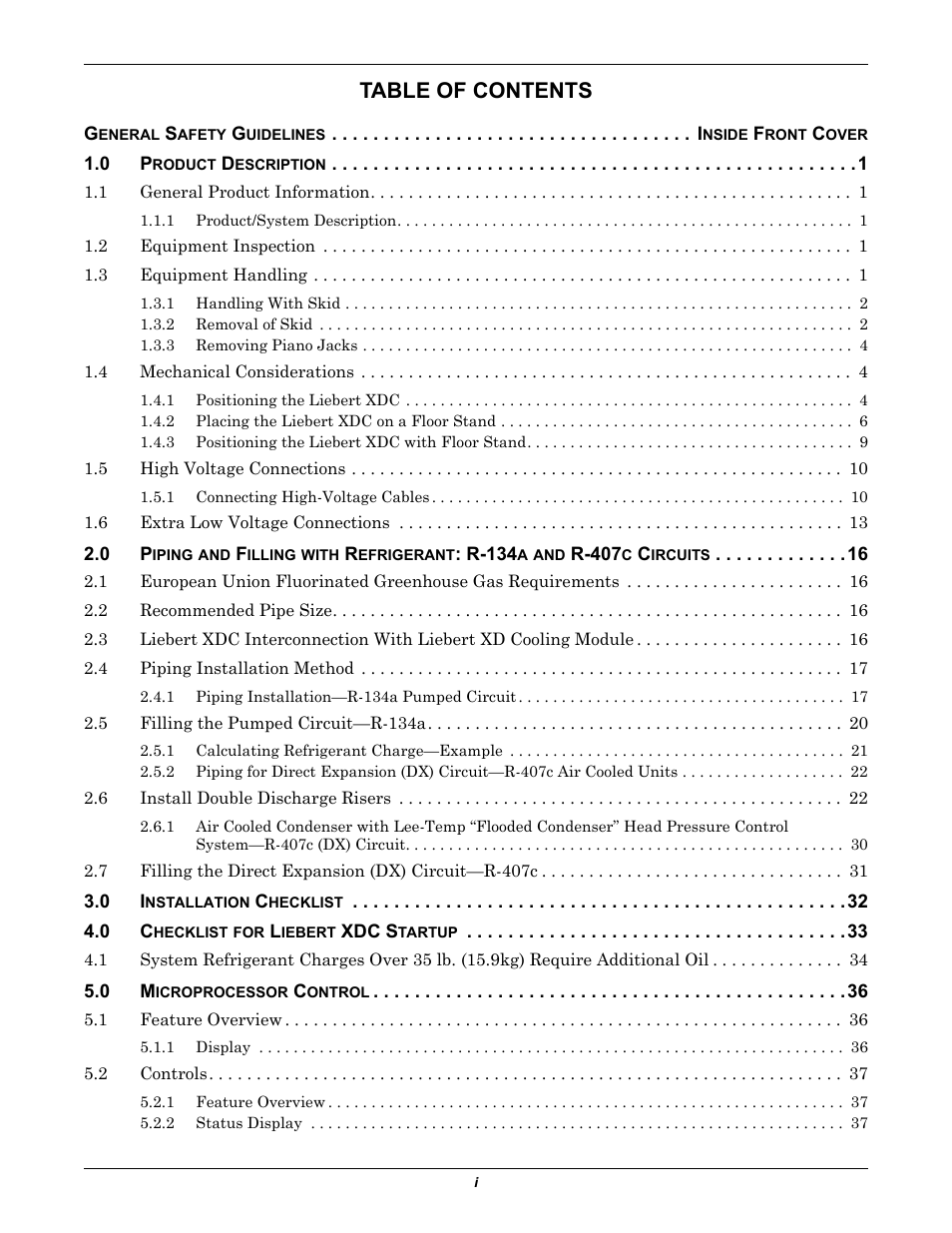 Liebert Extreme Density Chiller XDC User Manual | Page 3 / 64