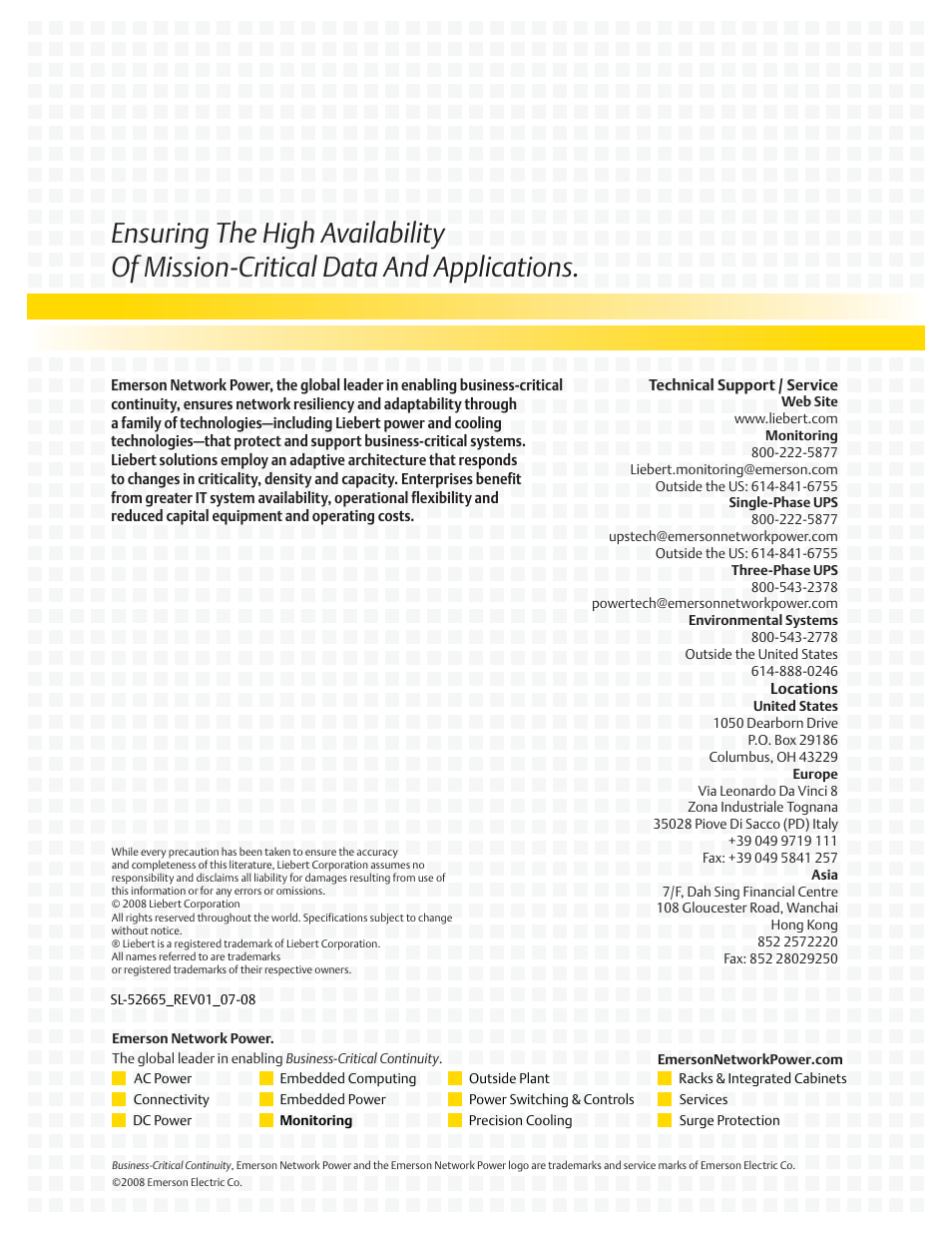 Liebert UPS User Manual | Page 28 / 28