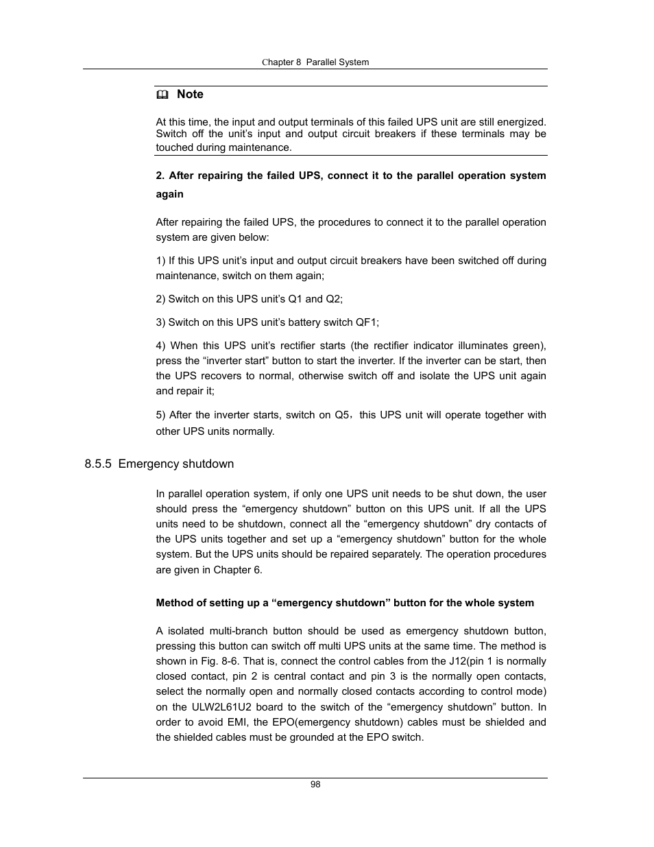 Liebert UPS System User Manual | Page 104 / 121