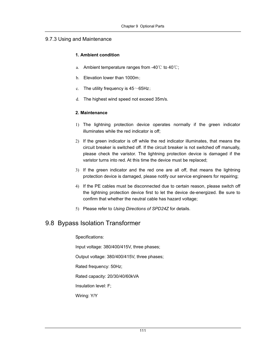 8 bypass isolation transformer | Liebert UPS System User Manual | Page 117 / 121
