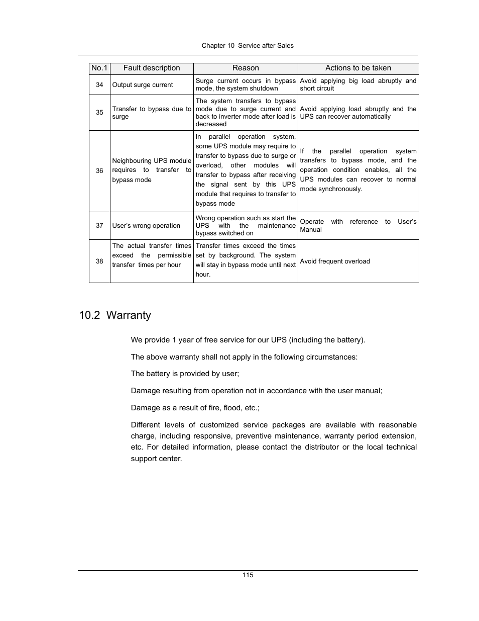 2 warranty | Liebert UPS System User Manual | Page 121 / 121