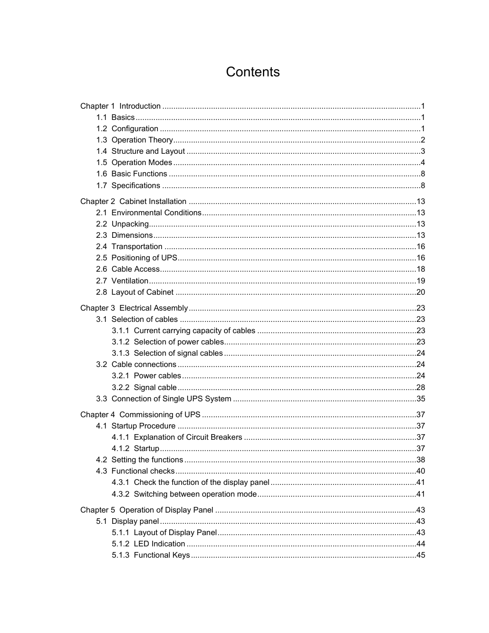 Liebert UPS System User Manual | Page 3 / 121