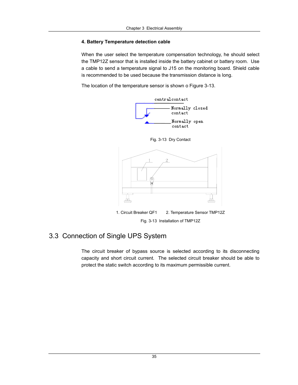 3 connection of single ups system | Liebert UPS System User Manual | Page 41 / 121