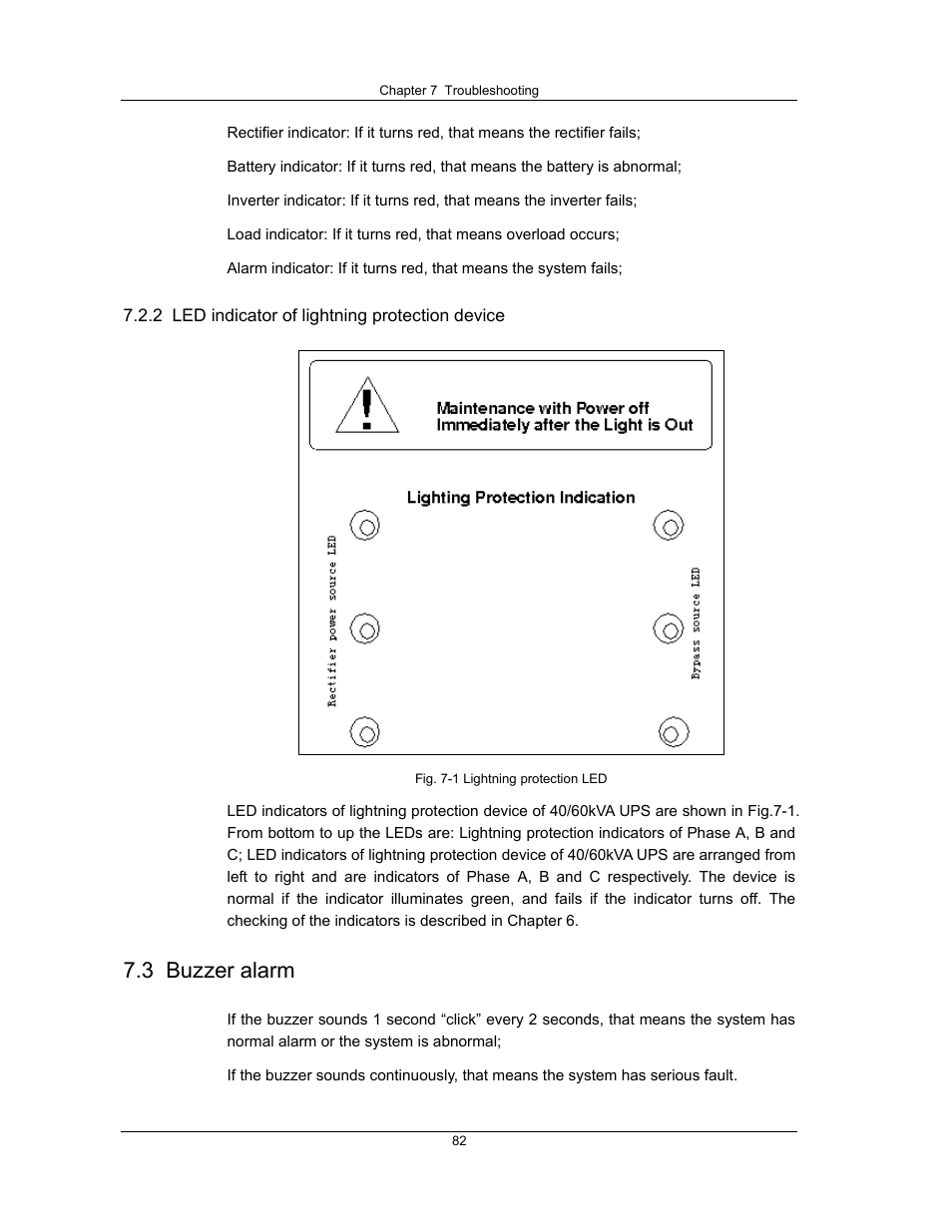 3 buzzer alarm | Liebert UPS System User Manual | Page 88 / 121