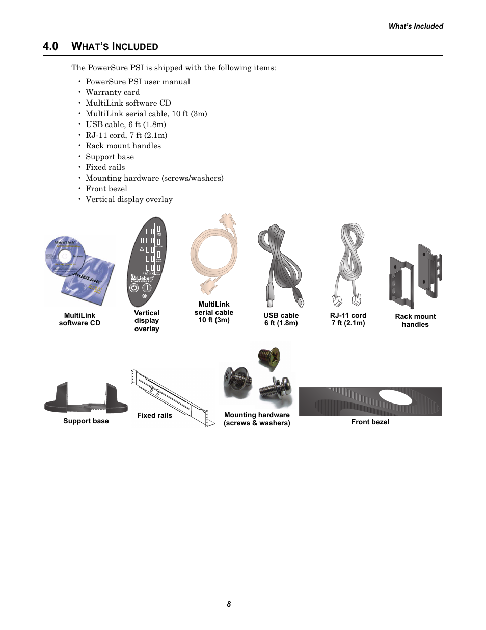 0 what’s included, Ncluded | Liebert PowerSure PSI 1000 - 3000VA 60 Hz 120V User Manual | Page 14 / 36