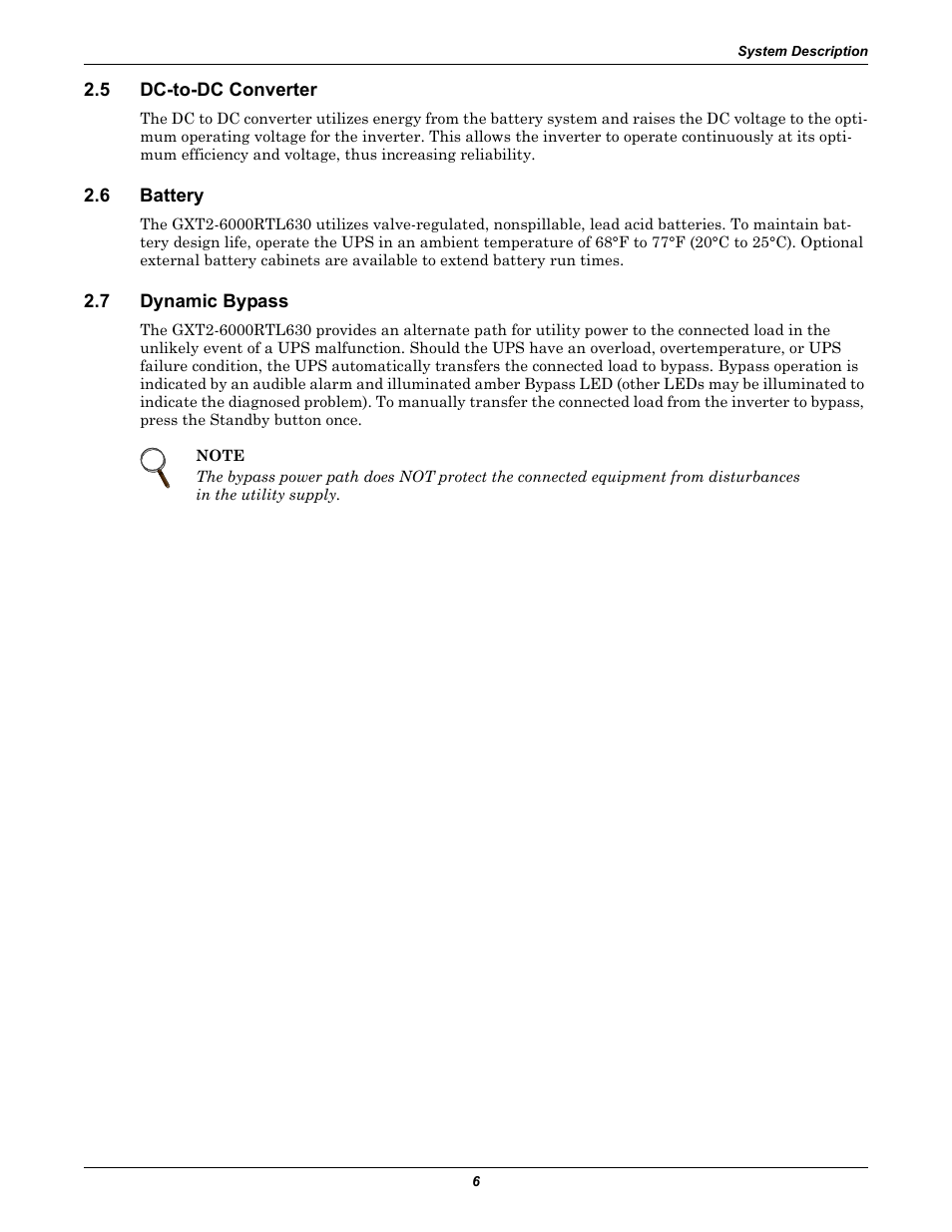 5 dc-to-dc converter, 6 battery, 7 dynamic bypass | Dc-to-dc converter, Battery, Dynamic bypass | Liebert GXT2-6000RTL630 User Manual | Page 10 / 44