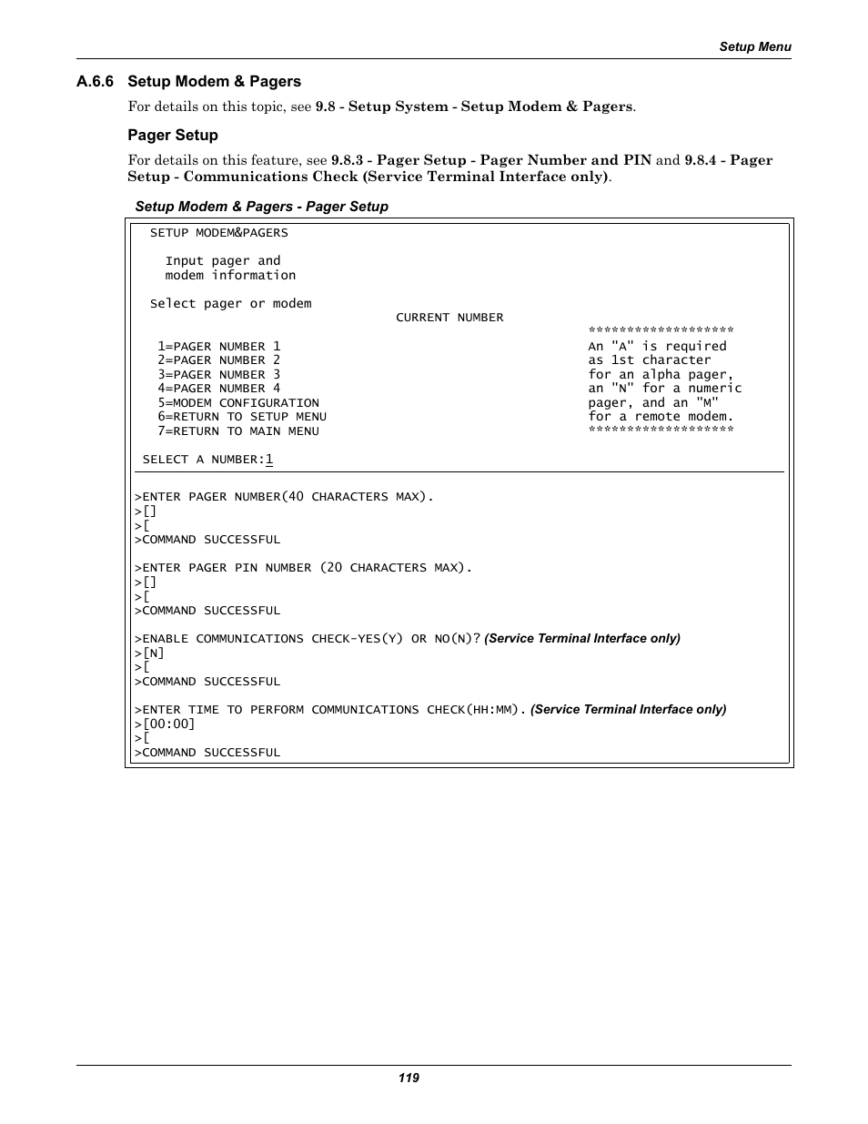 A.6.6, Section a.6.6 | Liebert Universal Monitor User Manual | Page 127 / 144