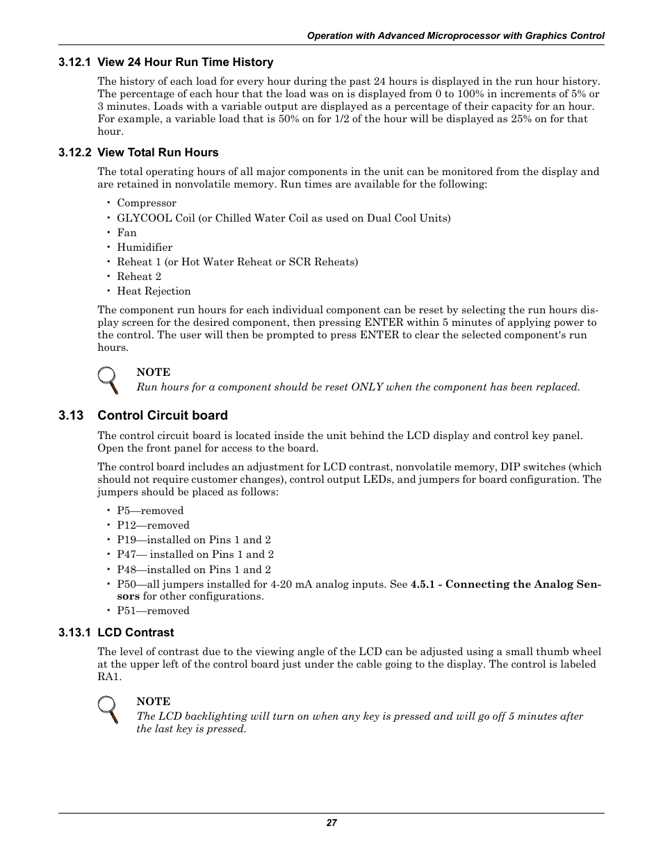 1 view 24 hour run time history, 2 view total run hours, 13 control circuit board | 1 lcd contrast, Control circuit board | Liebert CHALLENGER 3000 User Manual | Page 35 / 76