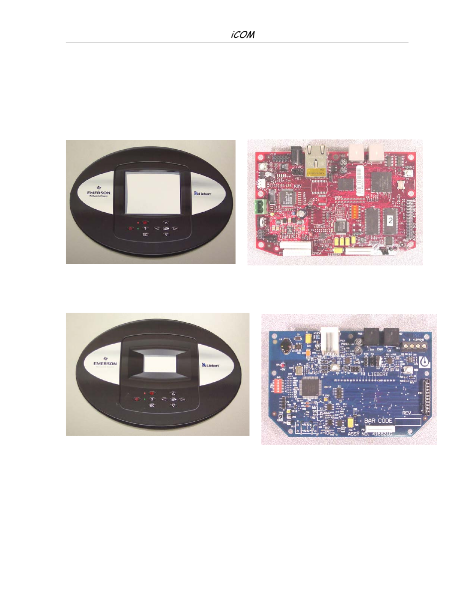 Large disdplay, Small display, 101 lcd display board | Liebert iCOM Microprocessor TM-10098 User Manual | Page 102 / 170