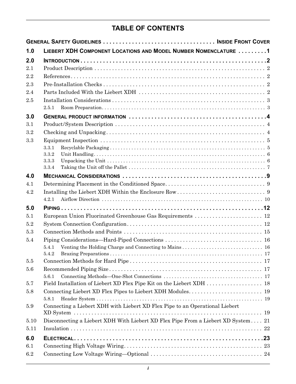 Liebert Cooling Modules XDH User Manual | Page 3 / 36