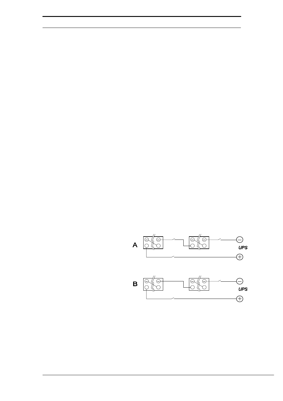 8 battery installation, 9 battery circuit breaker, Figure 6-2: battery c/b layout of switching poles | Liebert 130 kVA User Manual | Page 72 / 102