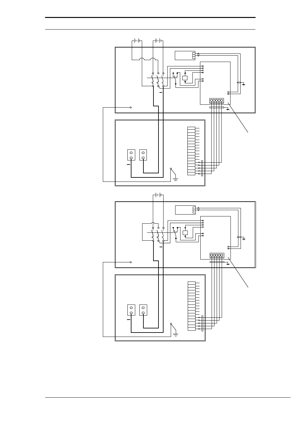 Figure 6-3: battery control and power connections, User manual | Liebert 130 kVA User Manual | Page 73 / 102