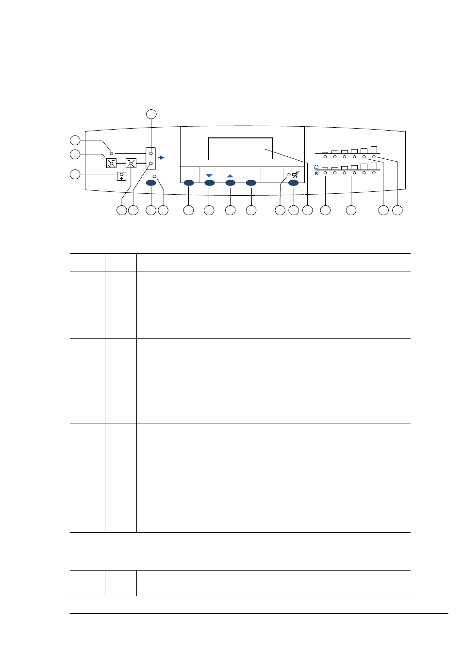 Display panel interpretation, 1 led interpretation, Fig 7-1: single module operator control panel | Liebert 130 kVA User Manual | Page 75 / 102