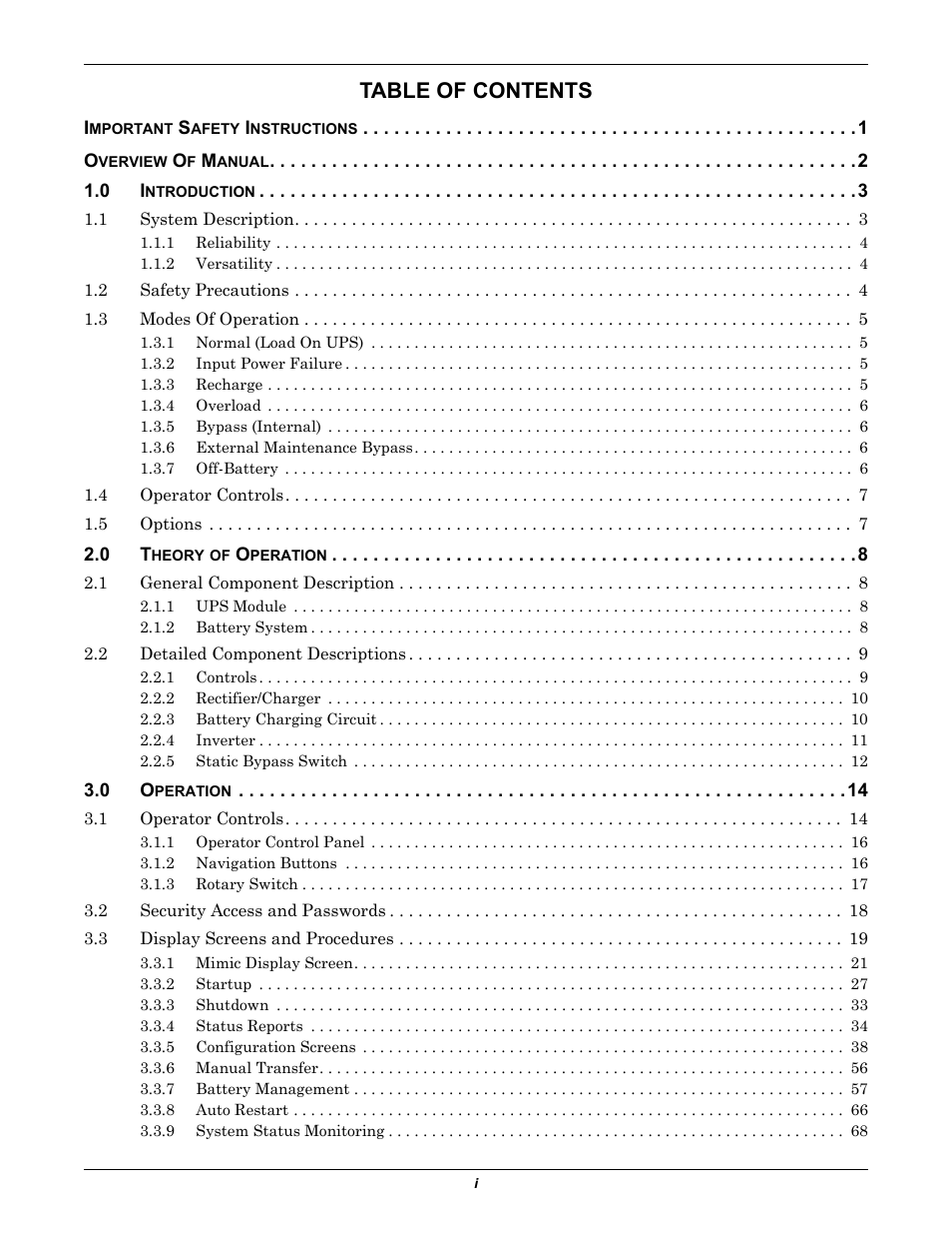 Liebert 30-130kVA User Manual | Page 3 / 112