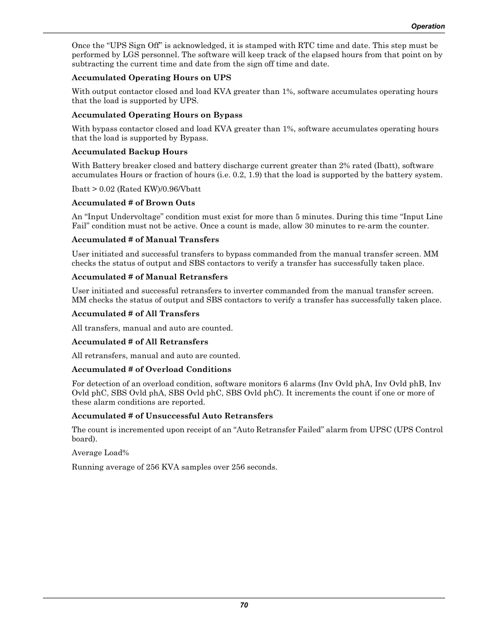 Liebert 30-130kVA User Manual | Page 78 / 112