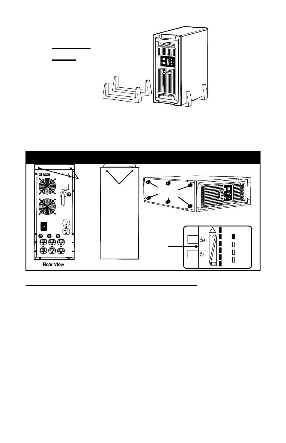 Rack-mount, Support base, Rack-mount conversion diagrams | Liebert GXT User Manual | Page 6 / 23