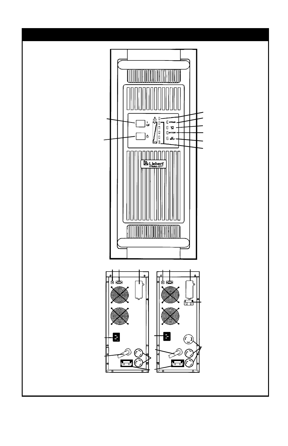 Gxt component diagram, Upstation gxt | Liebert GXT User Manual | Page 9 / 23