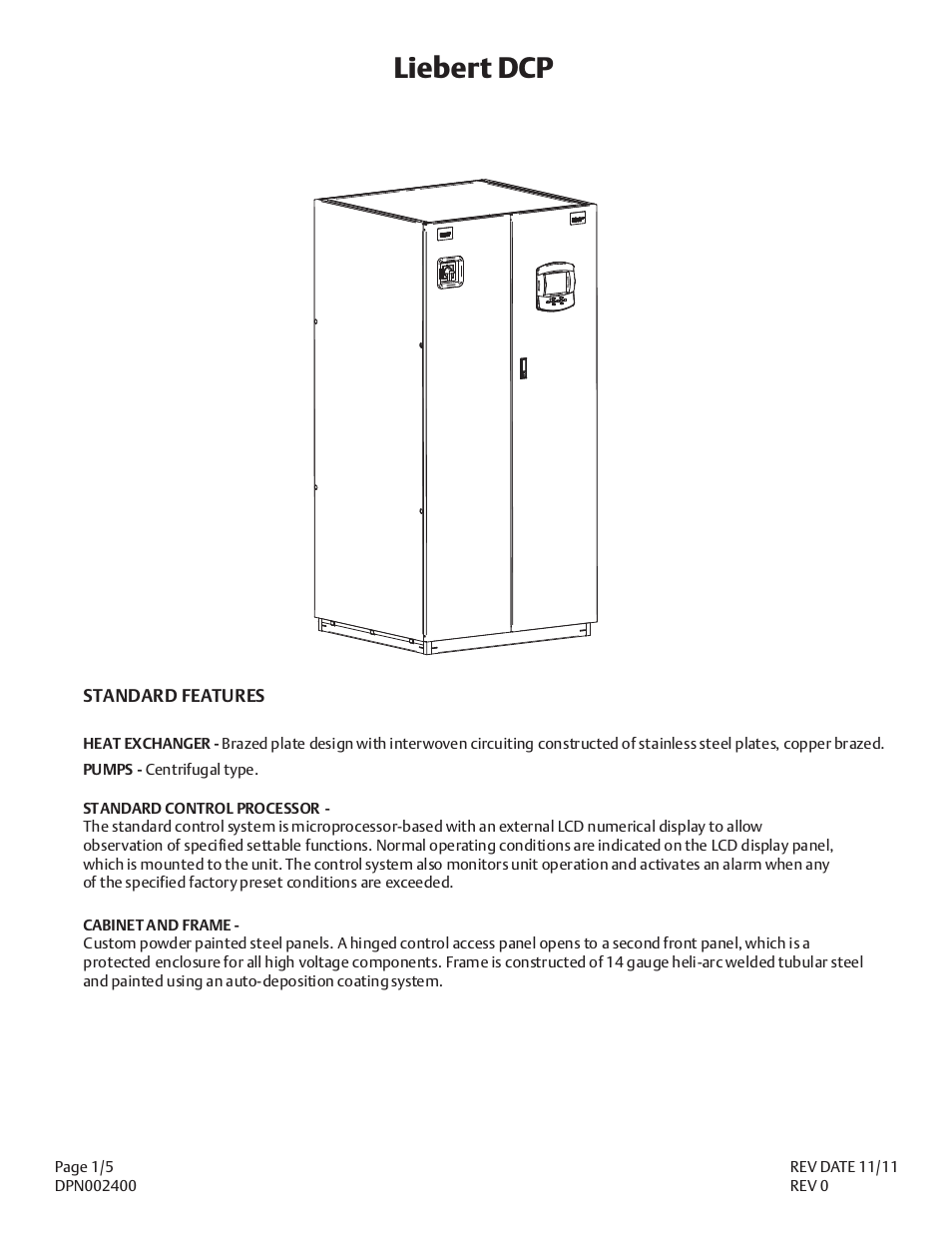 Liebert DCP DPN002400 User Manual | 5 pages