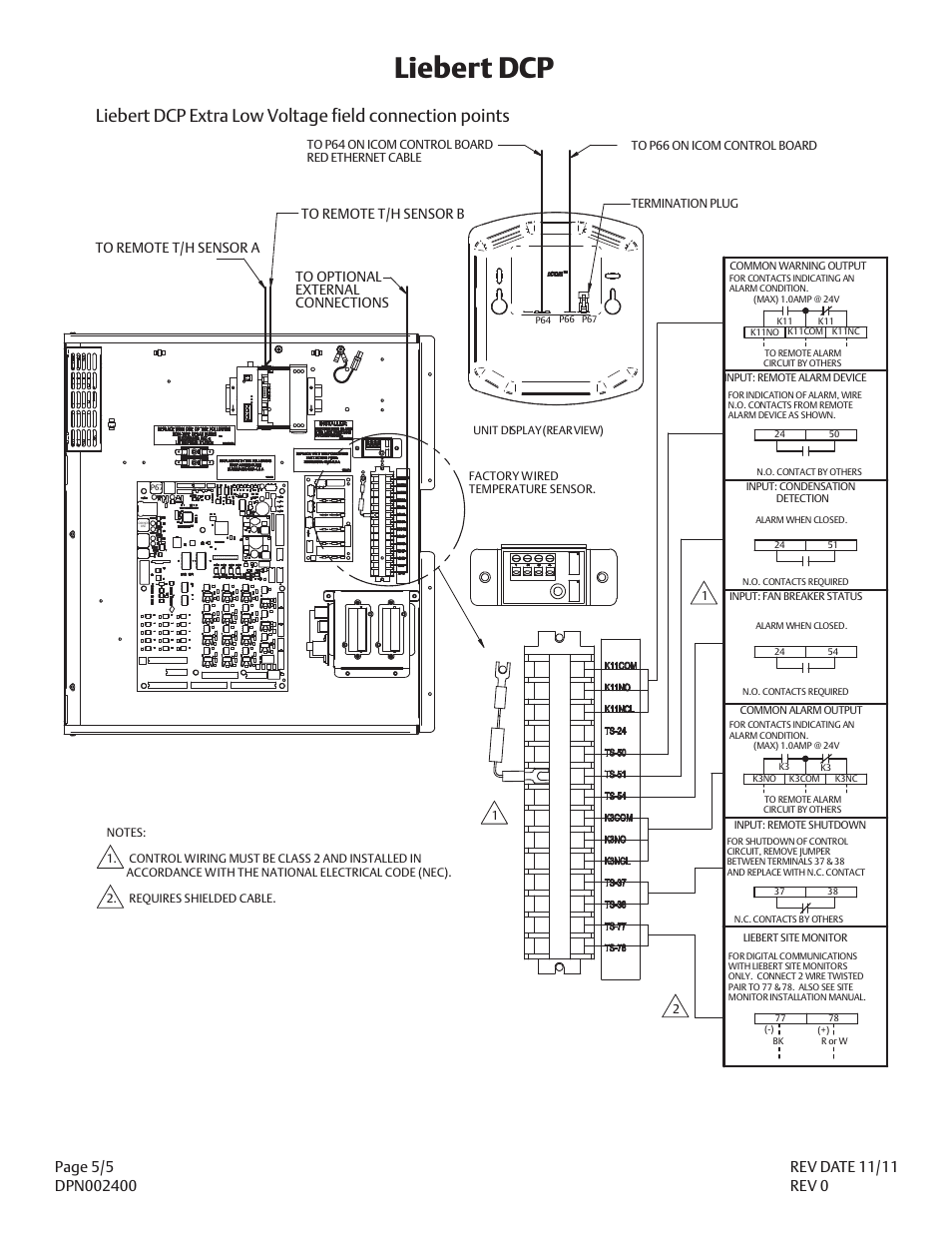 Liebert dcp | Liebert DCP DPN002400 User Manual | Page 5 / 5