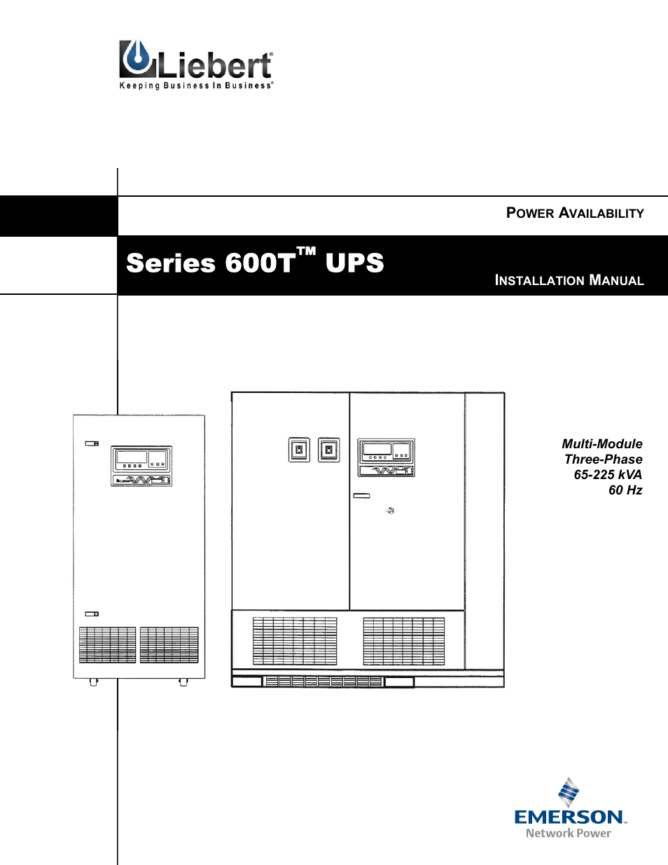Liebert 600T User Manual | 88 pages