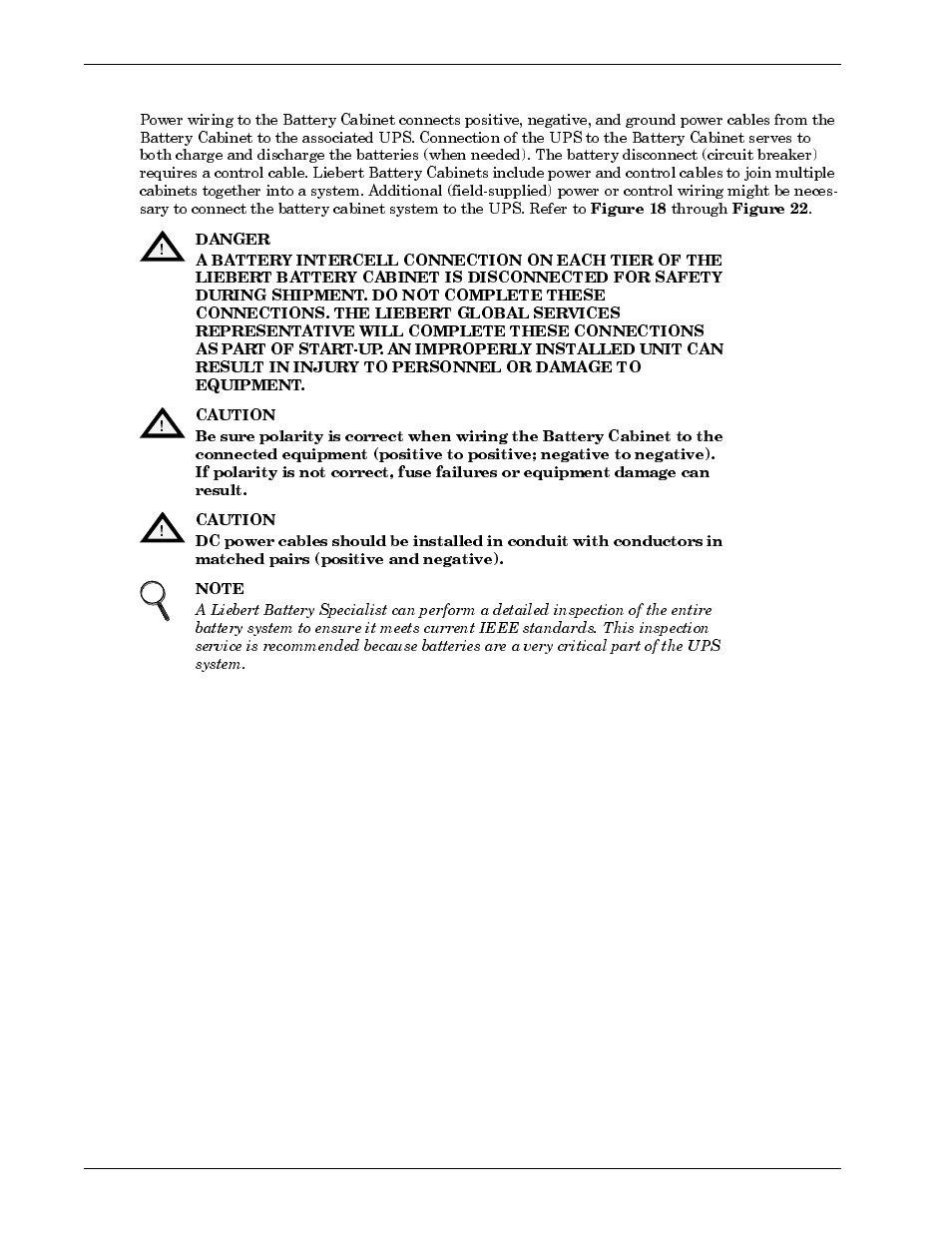 3 battery wiring | Liebert 600T User Manual | Page 28 / 88