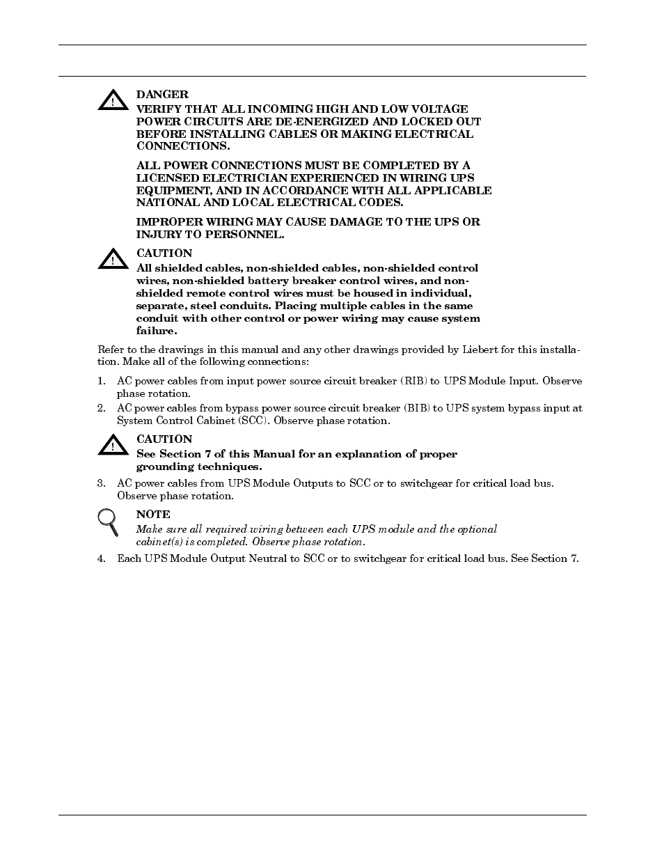 0 wiring connections | Liebert 600T User Manual | Page 30 / 88