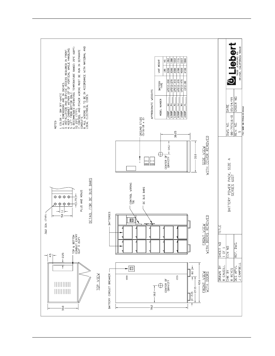Figure 19, Battery power pack, size a | Liebert 600T User Manual | Page 45 / 88