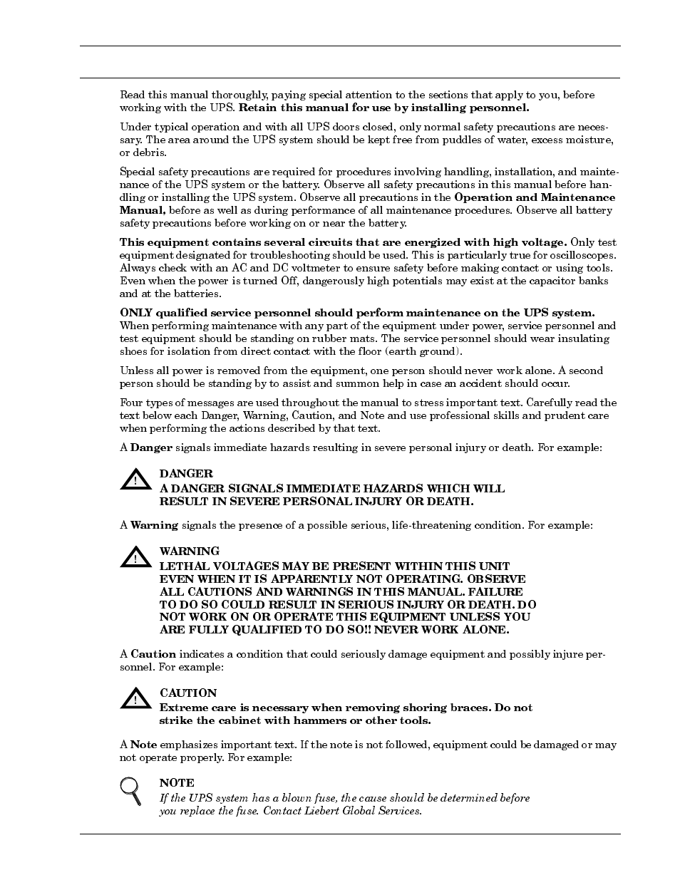0 safety precautions | Liebert 600T User Manual | Page 9 / 88