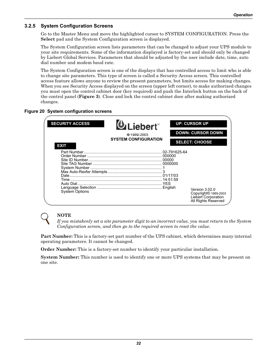 5 system configuration screens, Figure 20 system configuration screens, System configuration screens | Liebert 610 User Manual | Page 38 / 104