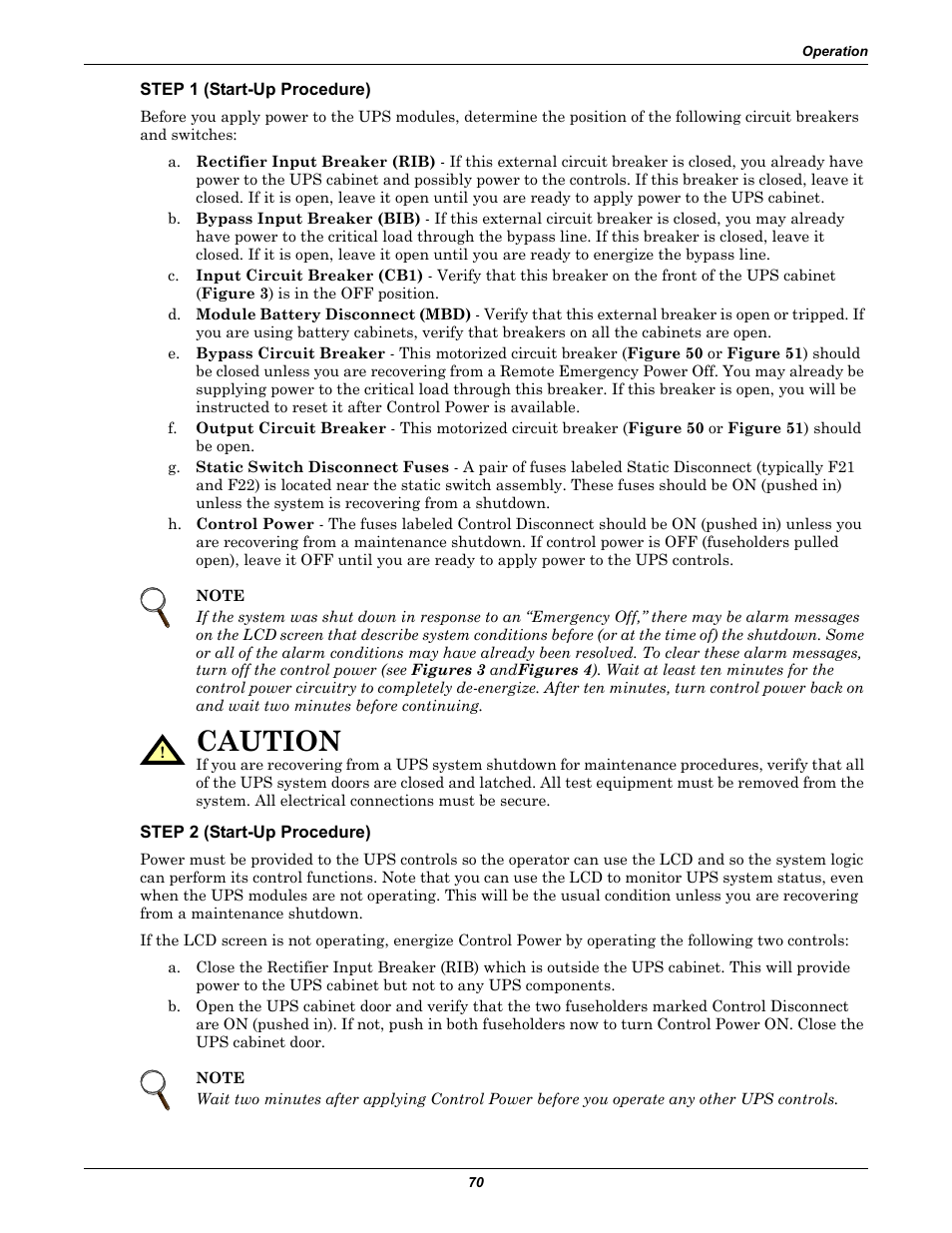 Caution | Liebert 610 User Manual | Page 76 / 104