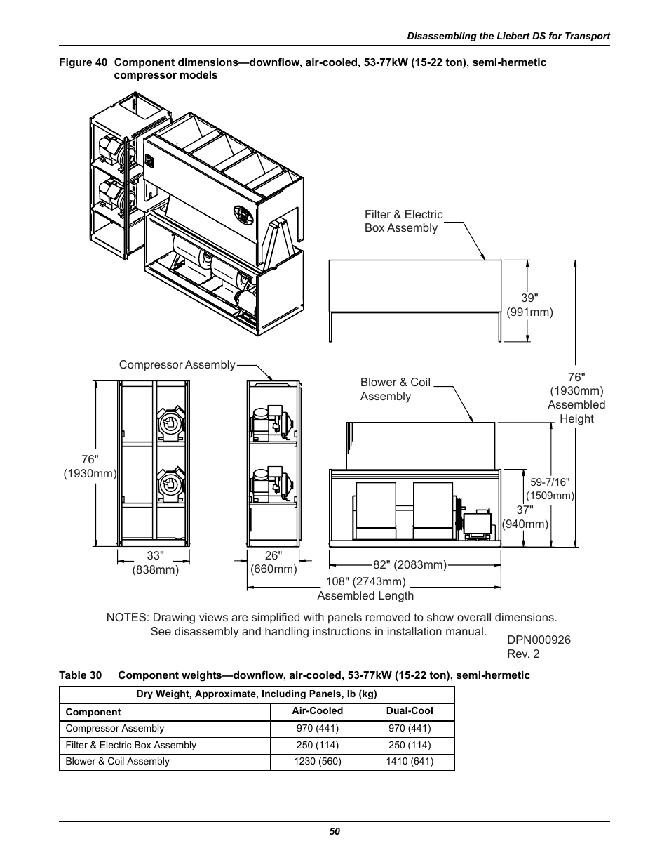 Compressor models, Table 30 | Liebert Precision Cooling System DS User Manual | Page 60 / 136