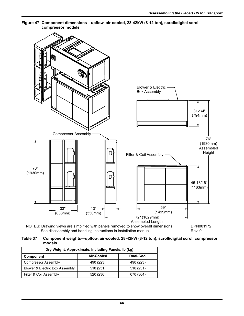 Compressor models, Table 37, Models | Liebert Precision Cooling System DS User Manual | Page 70 / 136