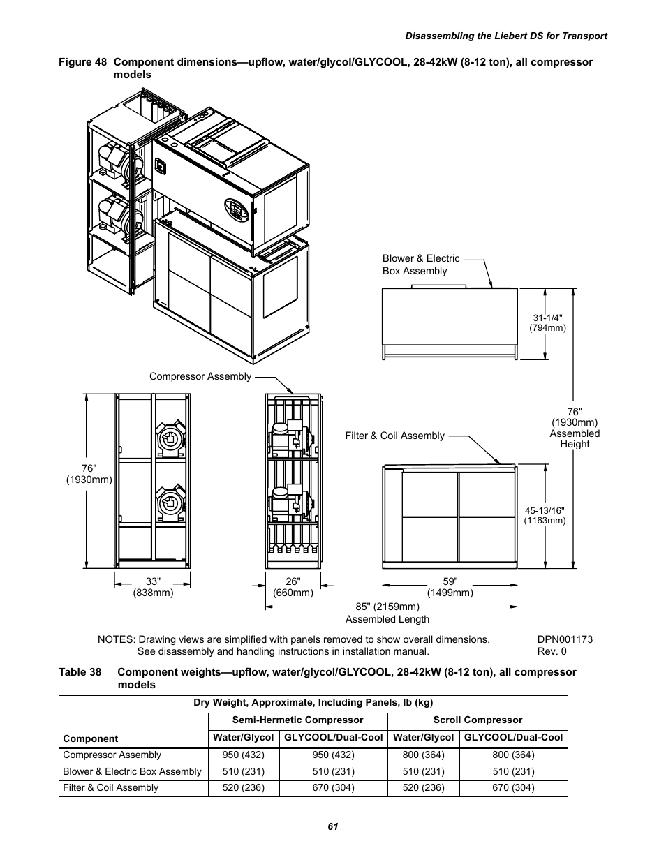 Compressor models, Table 38, Models | Liebert Precision Cooling System DS User Manual | Page 71 / 136