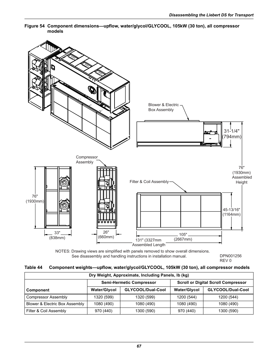 Compressor models, Table 44, Models | Liebert Precision Cooling System DS User Manual | Page 77 / 136